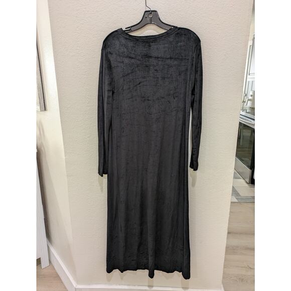 Private Edition By Chico's Vintage Velvet Long Dress Women's‎ Size 2 Black Maxi - Picture 8 of 9